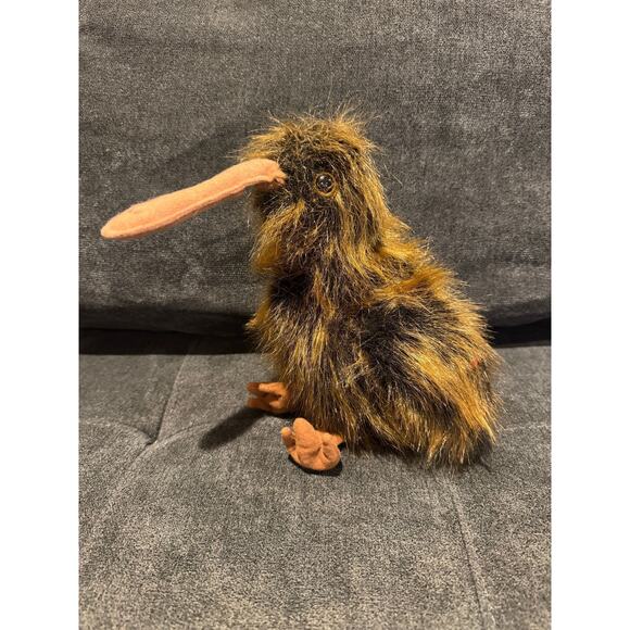 TY Original Beanie Buddy 1998 Beak The Kiwi Bird Hand Made Korea 8" Plush - Picture 1 of 4